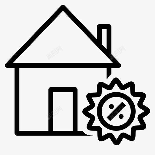 报价房产房屋图标svg_新图网 https://ixintu.com 出售 房产 房地产 房屋 报价