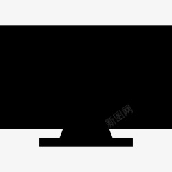 黑桌面显示器计算机桌面图标高清图片