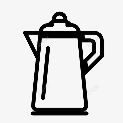 水壶煮沸器咖啡图标svg_新图网 https://ixintu.com 咖啡 水壶 热水 煮沸器 茶