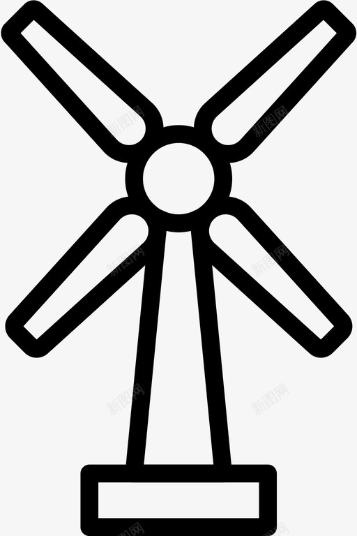 风力涡轮机建筑工具图标svg_新图网 https://ixintu.com 工作 工具 建筑 粉碎图标建筑轮廓 风力涡轮机 风积