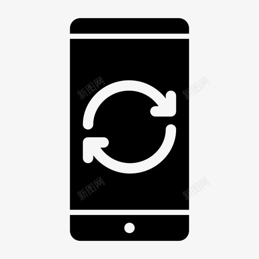 智能手机同步手机iphone图标svg_新图网 https://ixintu.com iphone 手机 技术 智能手机同步 触摸屏