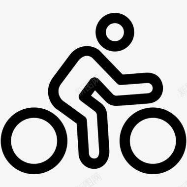 自行车自行车比赛运动图标集图标