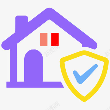 家庭安全房子保险图标图标