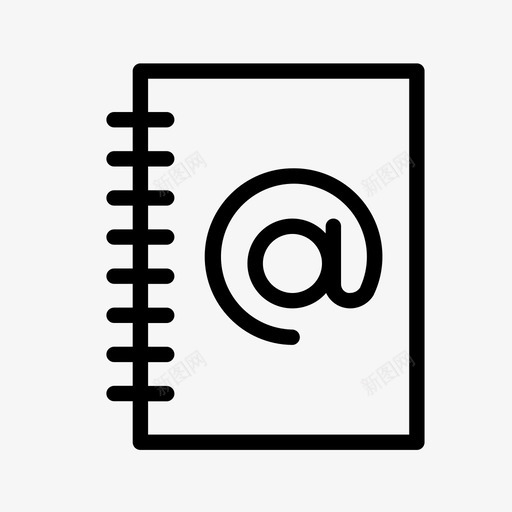邮件列表电子邮件办公室图标svg_新图网 https://ixintu.com 办公室 电子邮件 笔记本 邮件列表