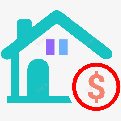 房屋贷款房屋价格图标svg_新图网 https://ixintu.com 价格 房产 房地产 房屋 房屋贷款