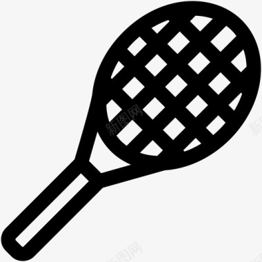 网球拍羽毛球球拍运动图标图标