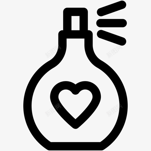 香水古龙水香水瓶图标svg_新图网 https://ixintu.com 古龙水 婚礼和情人节可爱的图标 浪漫香水 爱情 香水 香水瓶