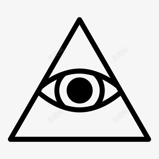 万能的眼睛上帝天意图标svg_新图网 https://ixintu.com 一系列三个 万能的眼睛 三角形 上帝 天意 瞳孔