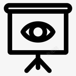 教学视图屏幕视图显示投影眼睛图标高清图片