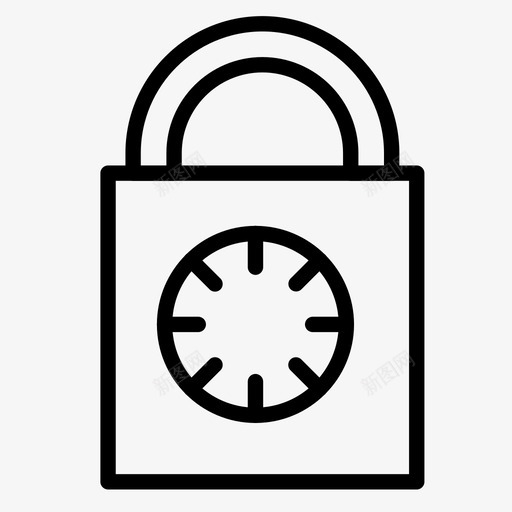 方形组合锁锁定挂锁图标svg_新图网 https://ixintu.com 安全 密码 挂锁 方形组合锁 锁 锁定
