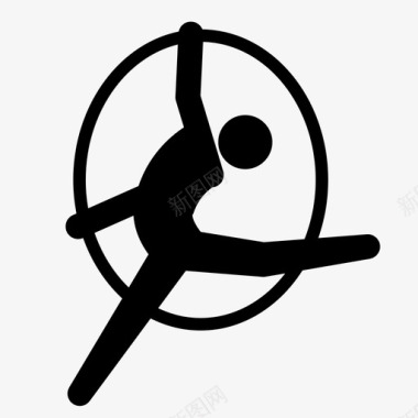 艺术体操运动员奥林匹克图标图标