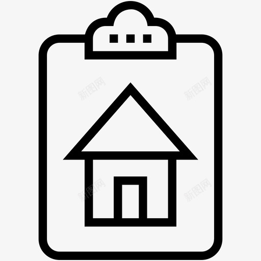 财产文件房屋合同财产合同图标svg_新图网 https://ixintu.com 不动产文件 不动产线图标 房屋合同 财产合同 财产文件