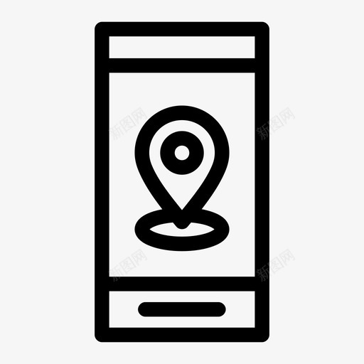 地理位置应用程序互联网图标svg_新图网 https://ixintu.com 世界 互联网 地理位置 广告加粗 应用程序 智能手机 移动