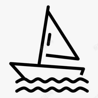 帆船奥运会水上图标图标