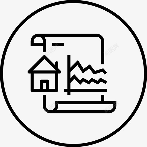 财产率分析减少图标svg_新图网 https://ixintu.com 减少 分析 增加 房地产圆线 文件 财产率