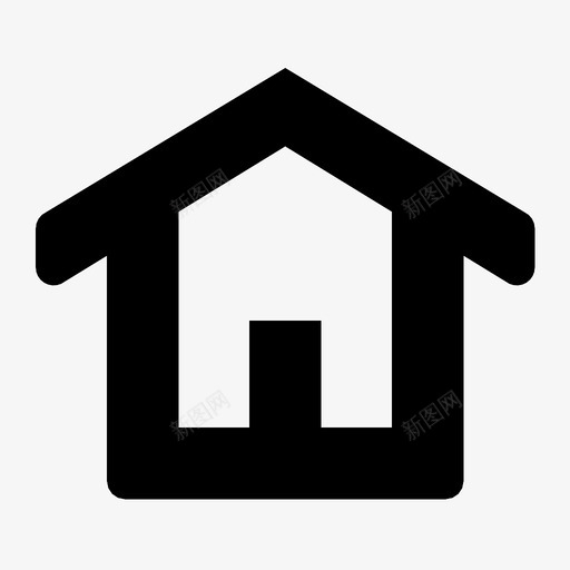 家建筑物住宅图标svg_新图网 https://ixintu.com 住宅 家 建筑物