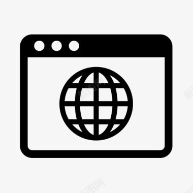 网络浏览器全球互联网图标图标
