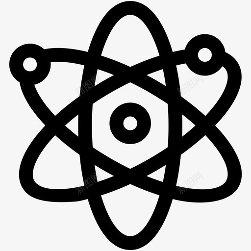 原子电子核图标svg_新图网 https://ixintu.com 原子 教育图标集 核 物理 电子 科学