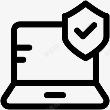 笔记本电脑安全加密笔记本电脑访问图标图标