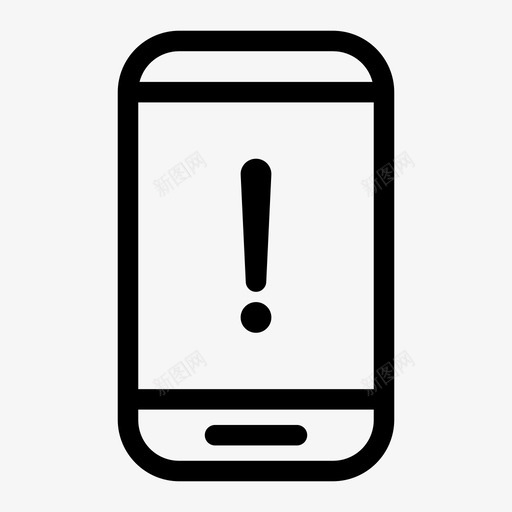 手机报警手机通知图标svg_新图网 https://ixintu.com 手机 手机报警 智能手机 触摸屏 警示标志 通知