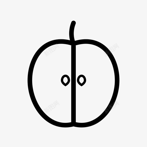 苹果切苹果食品图标svg_新图网 https://ixintu.com 切苹果 厨房用具新 水果 苹果 苹果片 食品