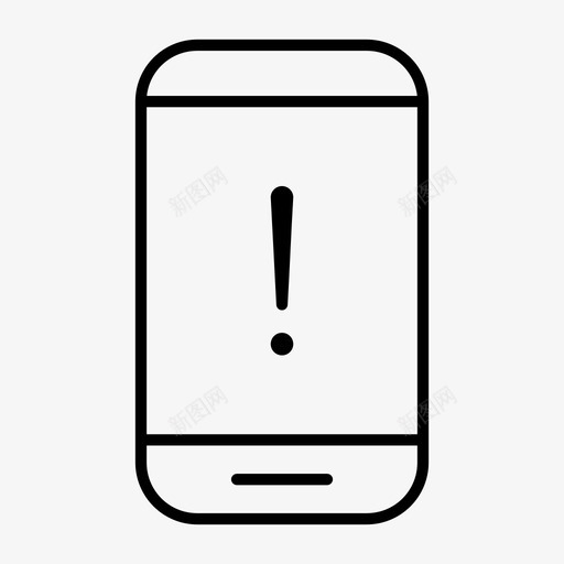 警告手机手机设备图标svg_新图网 https://ixintu.com 感叹号 手机 智能手机 警告手机 设备 通知