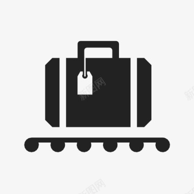 行李传送带机场行李箱图标图标