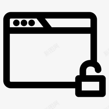 web浏览器解锁通知在线浏览器图标图标