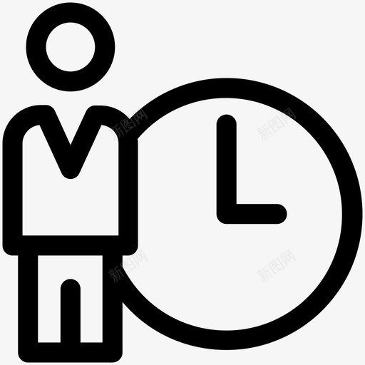 准时发生时间图标svg_新图网 https://ixintu.com 人 人力资源可爱的图标 会议 准时 发生 安排时间 时钟 时间 期限 特征 表演