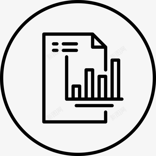 条形图分析财务图标svg_新图网 https://ixintu.com 业务圆线 估价 分析 报告 条形图 财务