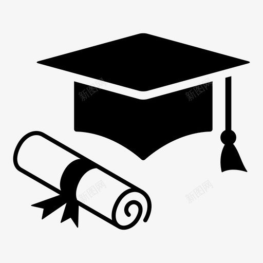 毕业生cap认证图标svg_新图网 https://ixintu.com cap 学院 执照 教育1 文凭 毕业生 认证