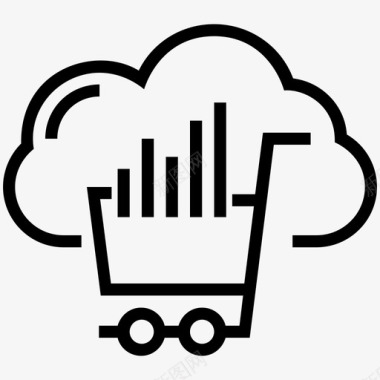 在线购物云计算电子商务图标图标