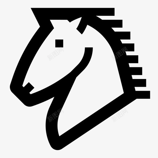 马动物马科图标svg_新图网 https://ixintu.com 动物 有用的图标动物 马 马头 马的侧面 马科