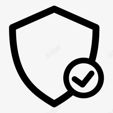 批准安全防病毒受保护图标图标