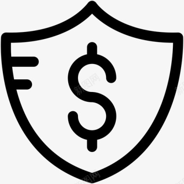 金融保护现金盾安全银行业务图标图标