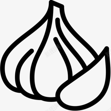 大蒜食物香草图标图标