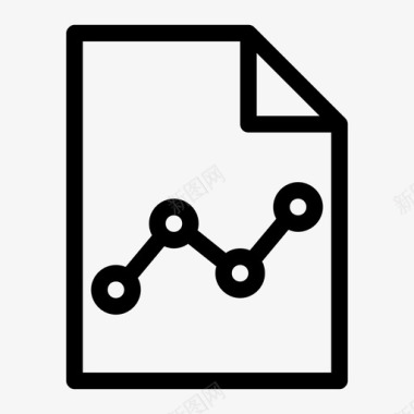 文件折线图文件页文件纸图标图标