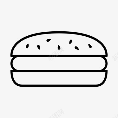汉堡烧烤小面包图标图标