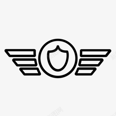 飞行员徽章徽章军衔图标图标