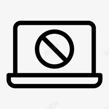 笔记本电脑被阻止拒绝设备图标图标
