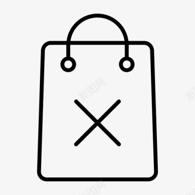 拆购物袋电子商务网上购物车图标图标