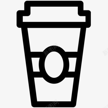 果汁杯冷咖啡一次性杯子图标图标