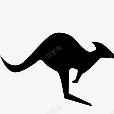 袋鼠澳大利亚跳跃图标图标