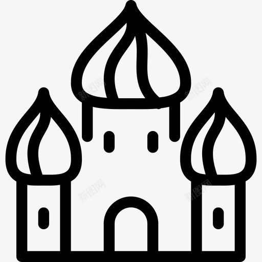 大教堂建筑教堂图标svg_新图网 https://ixintu.com 圣彼得堡 大教堂 广场线图标 建筑 彼得堡 教堂