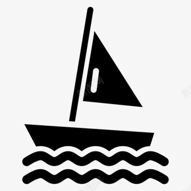 帆船奥运会赛马图标图标