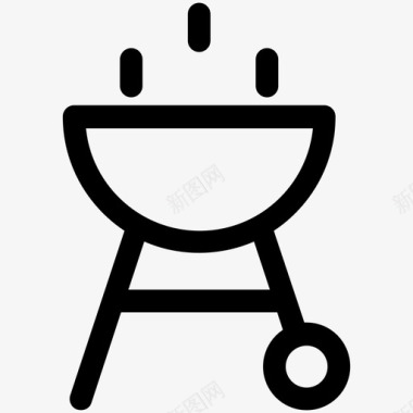 烧烤厨师烧烤户外烹饪图标图标