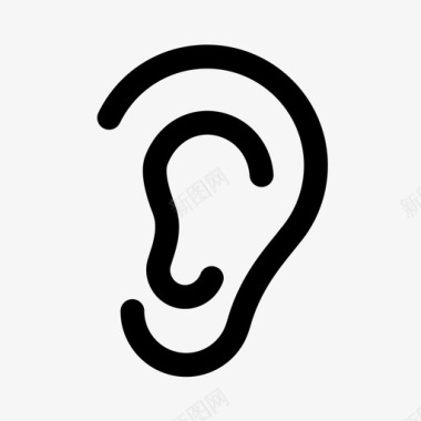 耳朵听觉噪音图标图标