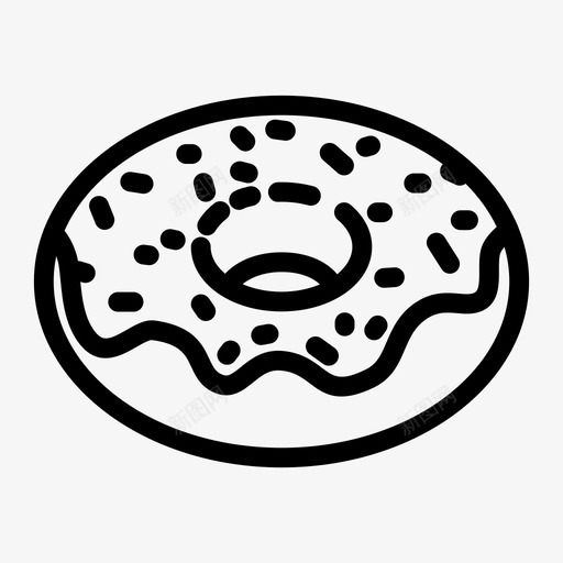 甜甜圈食品垃圾食品图标svg_新图网 https://ixintu.com 垃圾食品 甜甜圈 美味 食品 食品和饮料