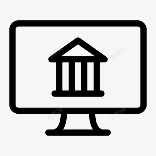 银行监控电脑显示imac图标svg_新图网 https://ixintu.com imac 个人电脑 屏幕电脑 电脑显示 监控通知 通知 银行监控