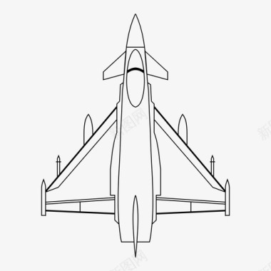 欧洲台风战斗机喷气机飞机图标图标